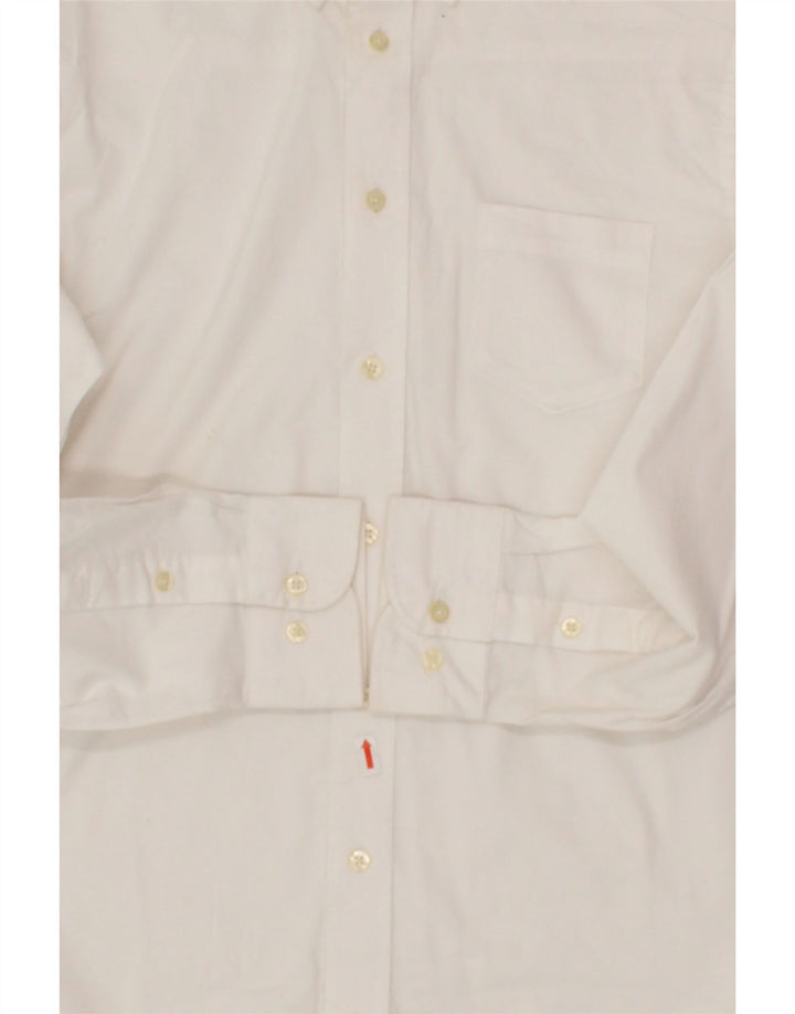 CHAPS Boys Stretch Shirt 14-15 Years  Large White Cotton Vintage Chaps and Second-Hand Chaps from Messina Hembry 