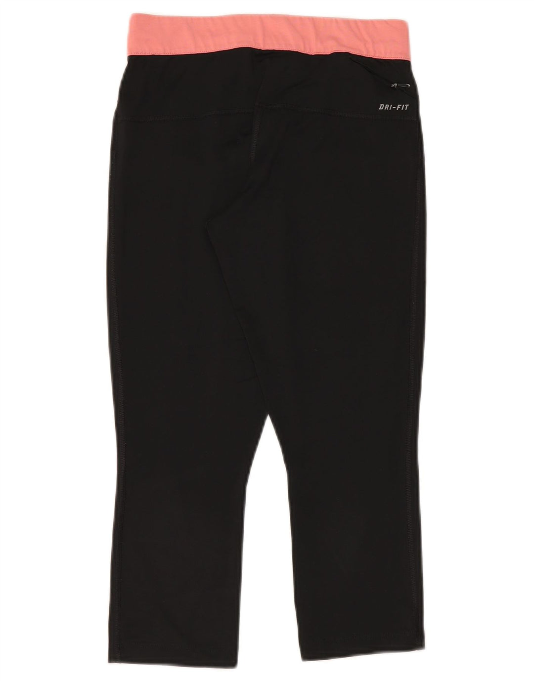 Nike Dame Dri Fit Capri Leggings UK 10 Small Black Polyester