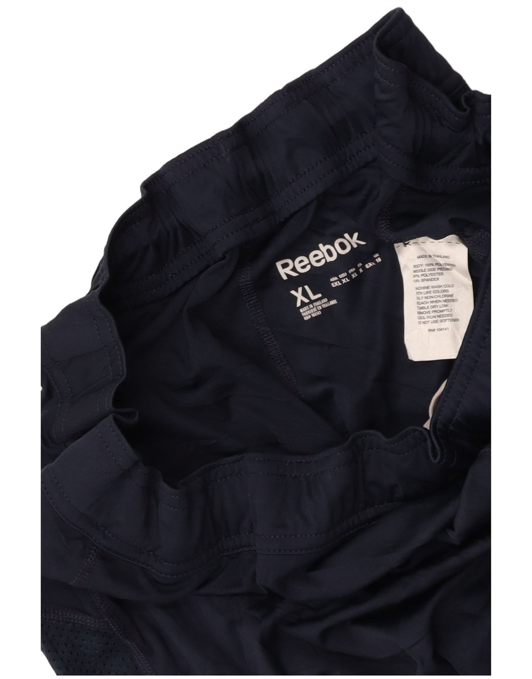 REEBOK Sportsshorts til kvinder UK 16 Large Navy Blue Colourblock Polyester