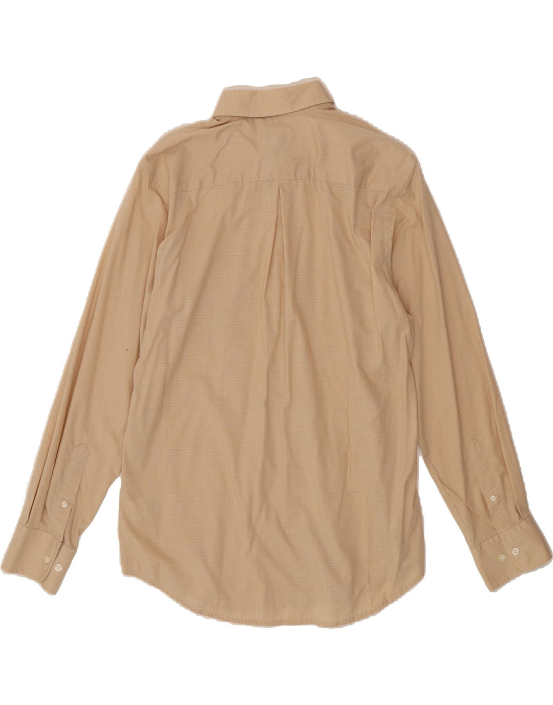 DOCKERS Mens Shirt Size 15 1/2 Medium Beige Check Cotton Vintage Dockers and Second-Hand Dockers from Messina Hembry 