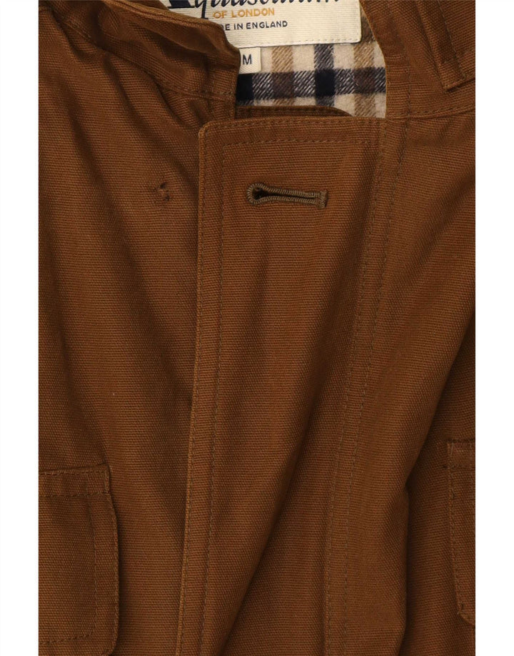 Aquascutum Herre Utility Jacket UK 38 Medium Brun Bomuld