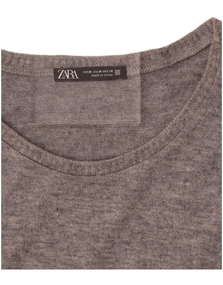 Zara Damevest Top UK 12 Medium Grå Flecked