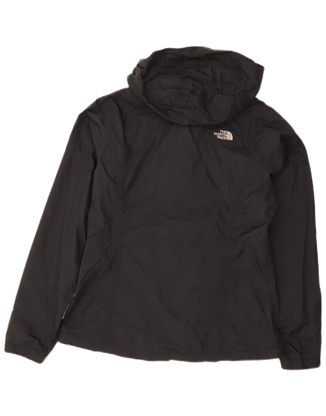 The North Face Regnjakke med hætte til kvinder UK 14 Medium Sort Nylon
