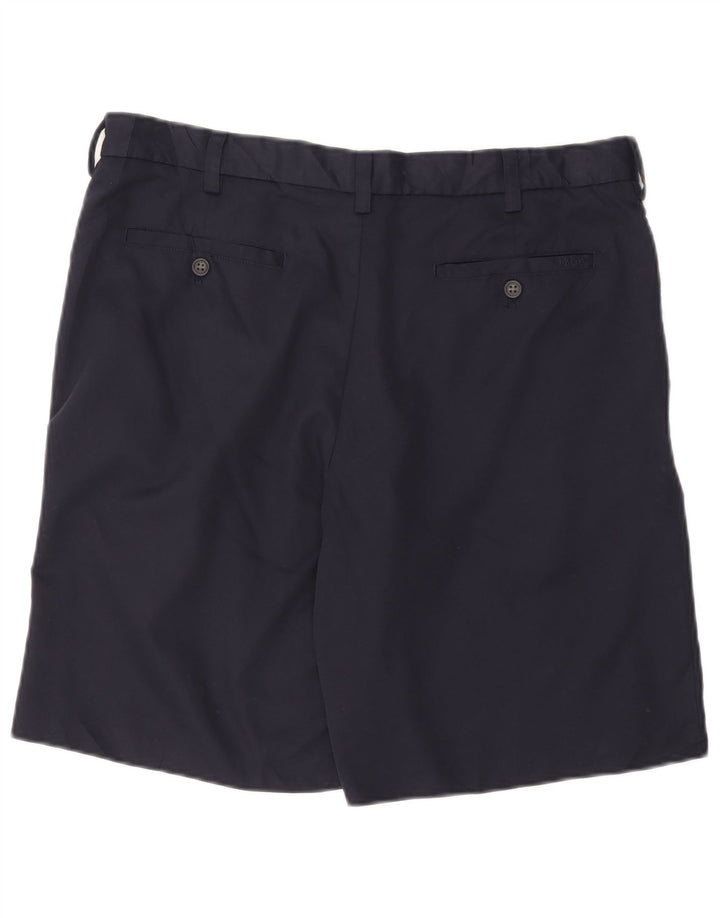 Izod Herre Chino Shorts W36 Large Navy Blue Polyester