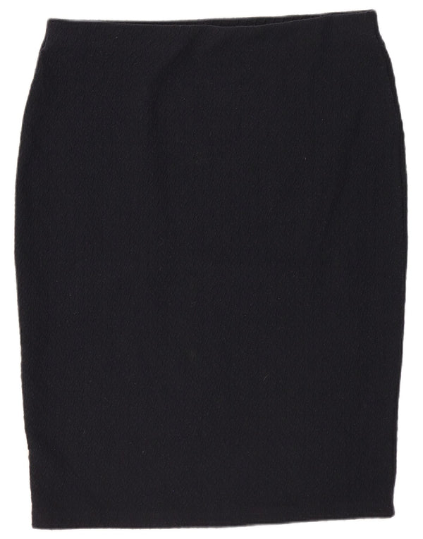 Marks & Spencer Pencil Nederdel til kvinder UK 14 Large W32 Navy Blue Polyester