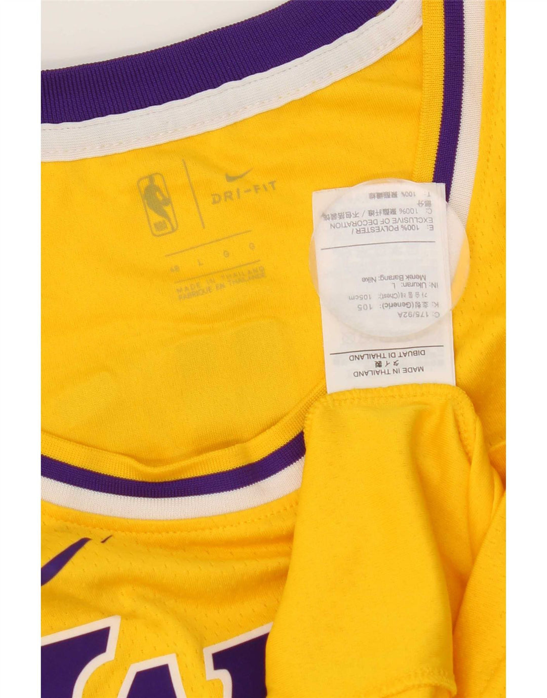 Nike Herre Lakers Grafisk Vest Top Stor Gul Polyester