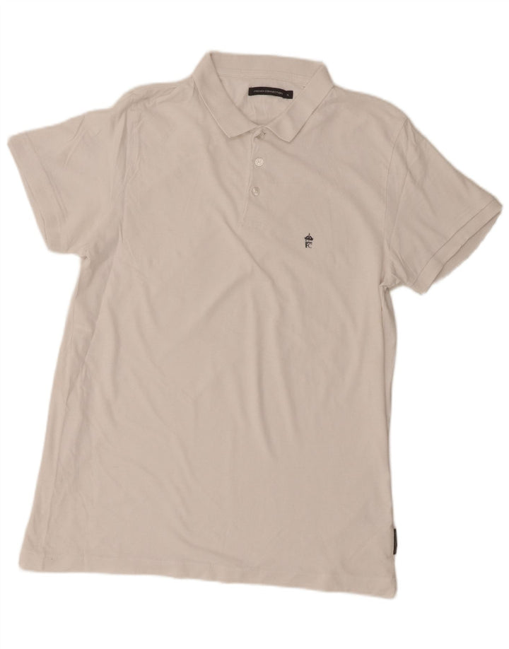 French Connection Herre poloshirt XL Hvid Bomuld