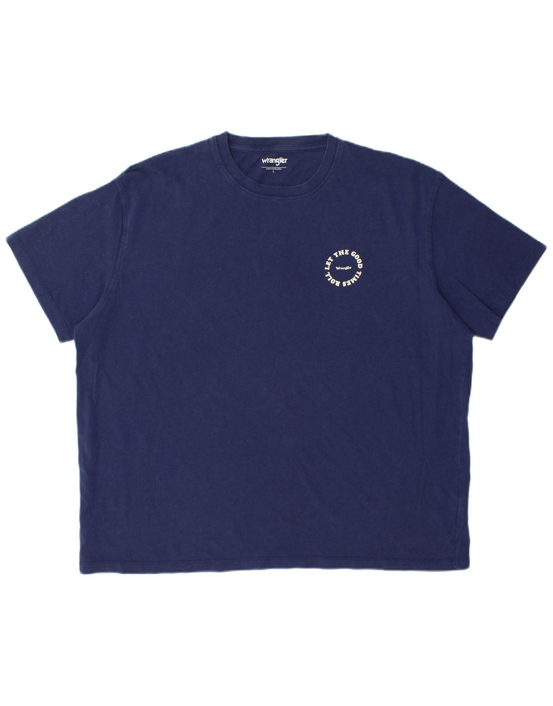 WRANGLER Herre T-Shirt Top Stor Marineblå Bomuld