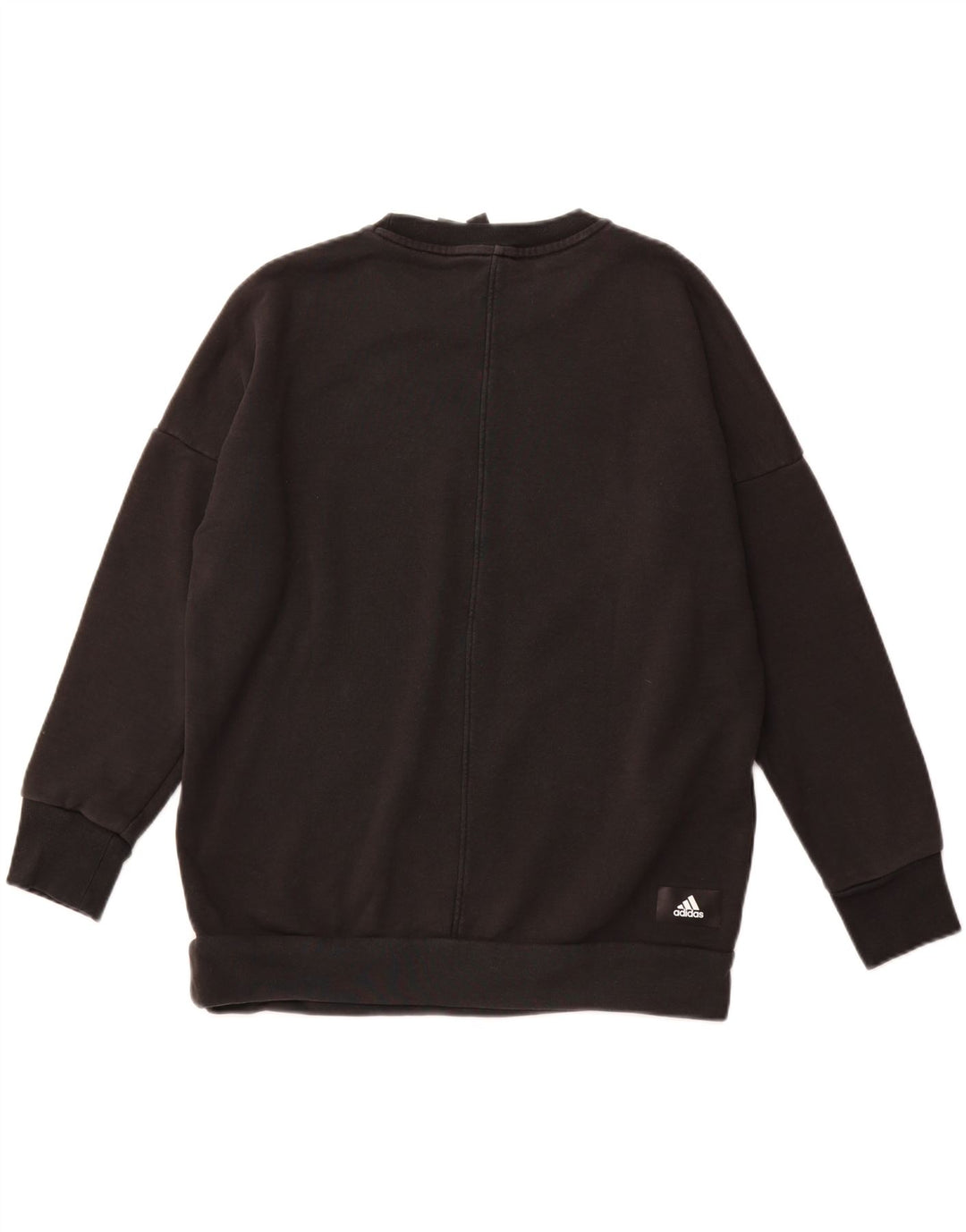 ADIDAS Dame Primegreen Oversized Sweatshirt Jumper UK 8/10 Small Black