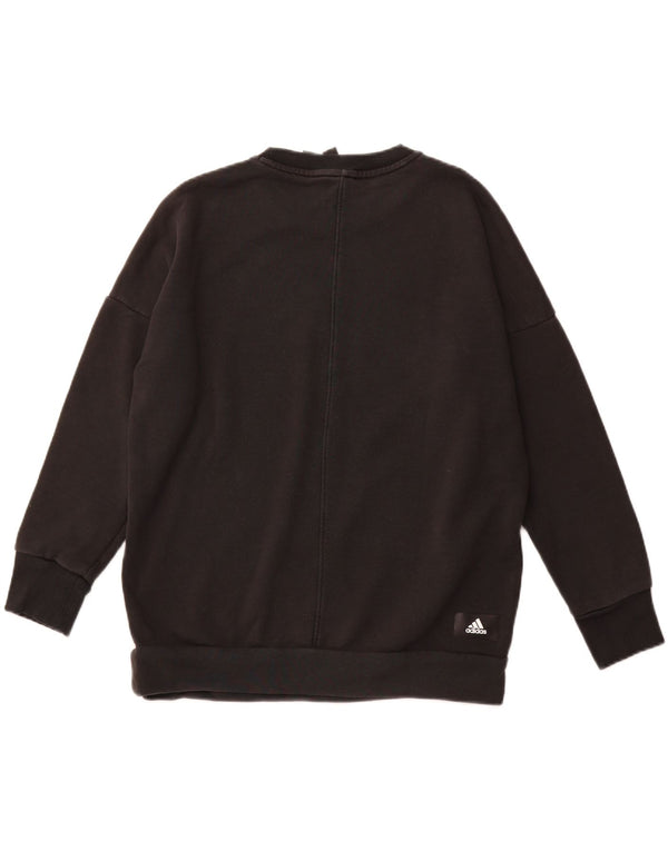 ADIDAS Dame Primegreen Oversized Sweatshirt Jumper UK 8/10 Small Black