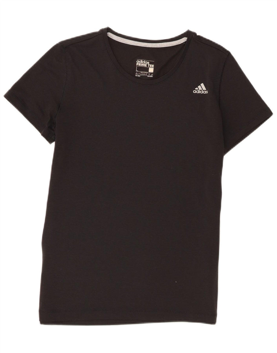 Adidas Dame Climalite T-Shirt Top UK 16/18 Stor Sort Polyester