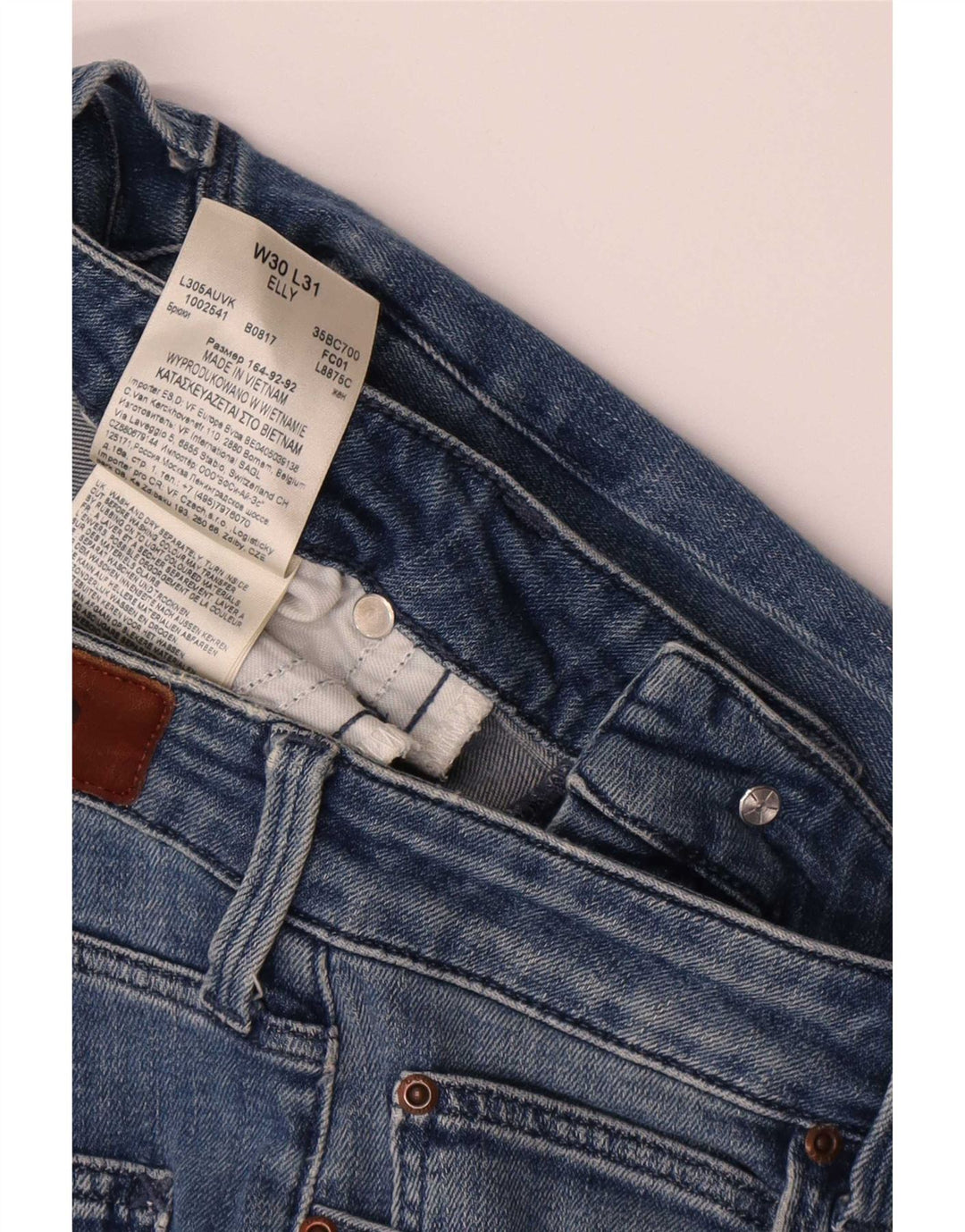 Lee Dame Elly Slim Jeans W30 L28 Blå Bomuld