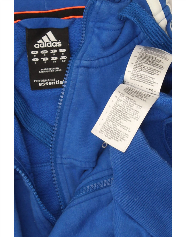 ADIDAS Hættetrøje med lynlås til mænd, lille blå bomuld