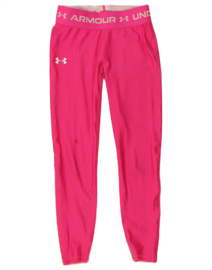 Under Armour Grafiske Leggings til kvinder UK 8 Small Pink Polyamide