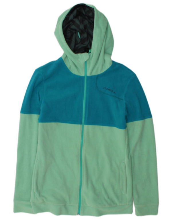 O'Neill dame fleecejakke med hætte UK 12 Medium Green Colourblock