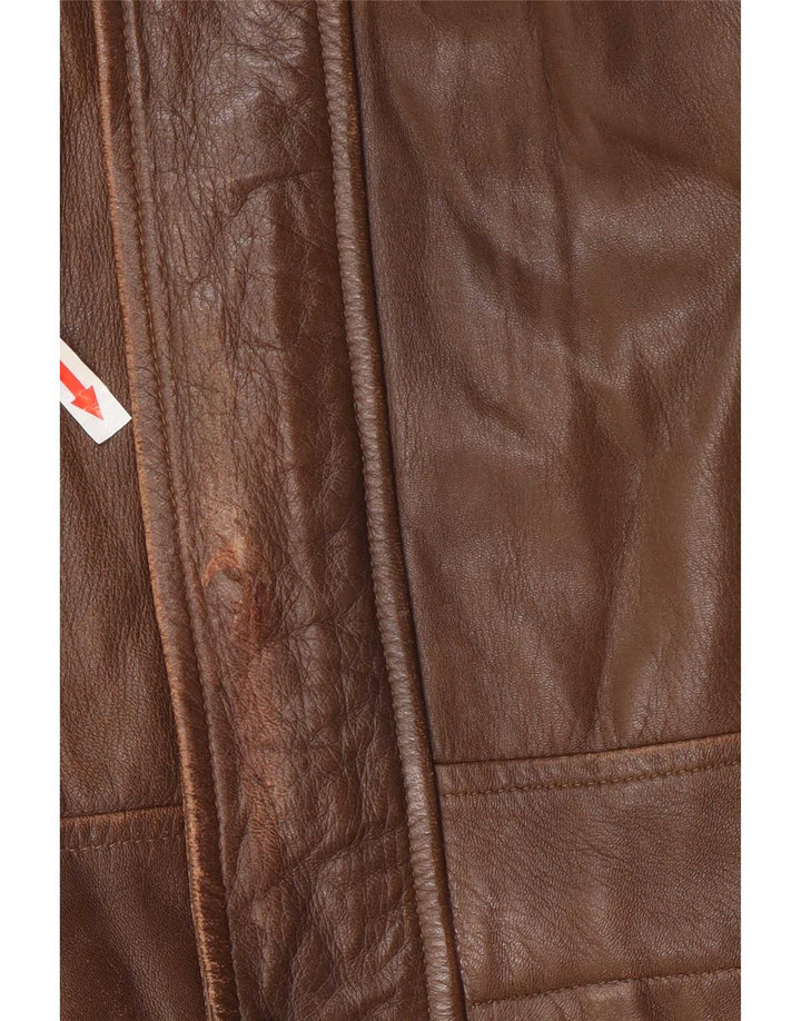 Michel Herre Læderjakke IT 56 3XL Brun
