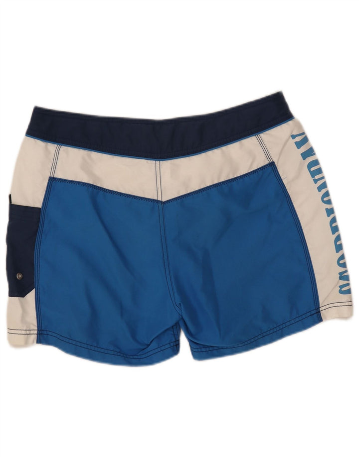 Scorpion Bay Herre grafiske svømmeshorts Store blå farveblok polyester