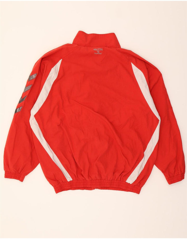 HUMMEL Mens Tracksuit Top Jacket UK 44/46 XL Red Colourblock Polyester Vintage Hummel and Second-Hand Hummel from Messina Hembry 