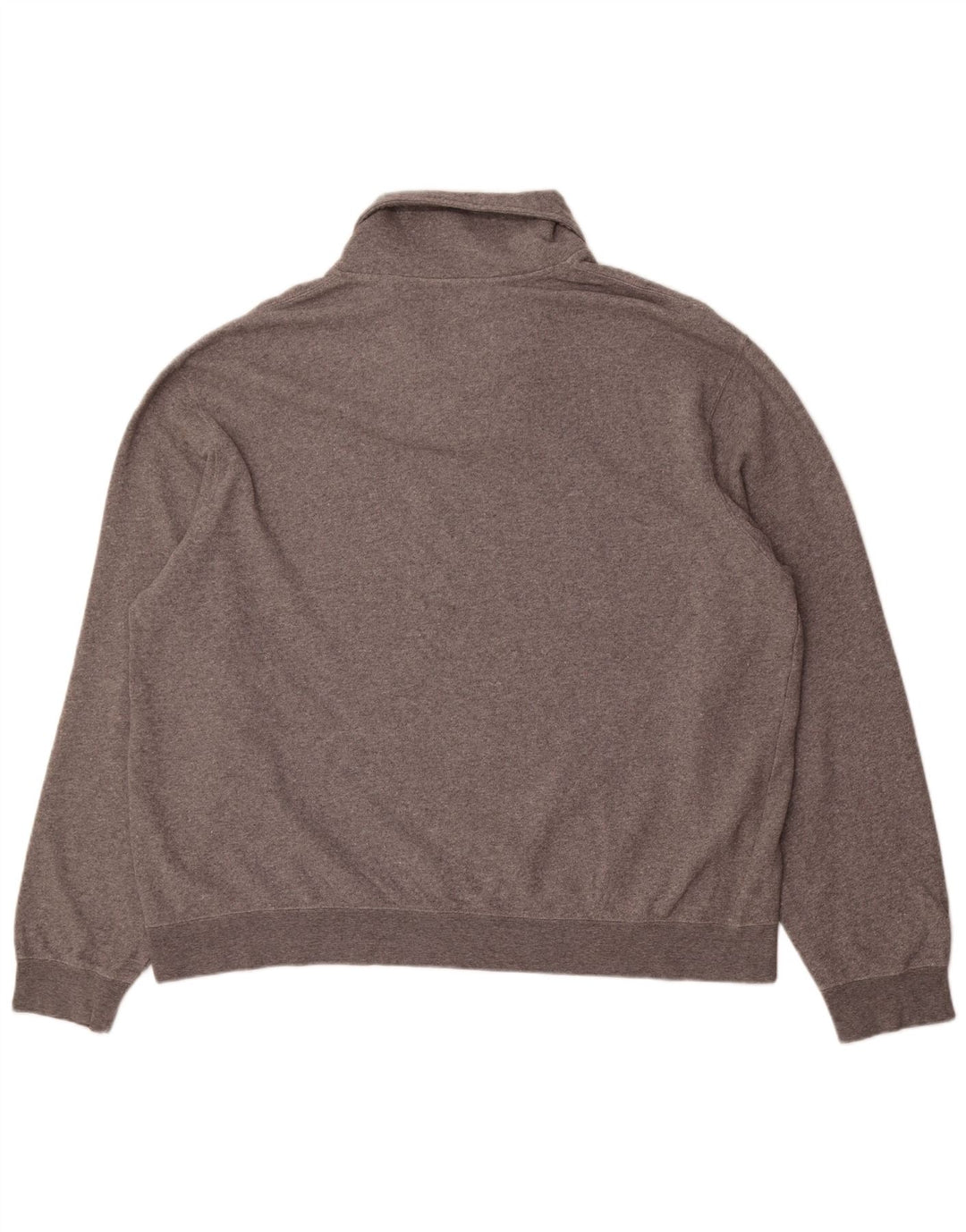 Orvis Herre Shawl Neck Sweatshirt Jumper XL Grå Bomuld