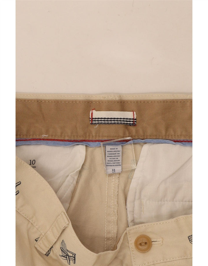 IZOD Mens Chino Shorts W33 Medium Beige Floral Cotton Vintage Izod and Second-Hand Izod from Messina Hembry 