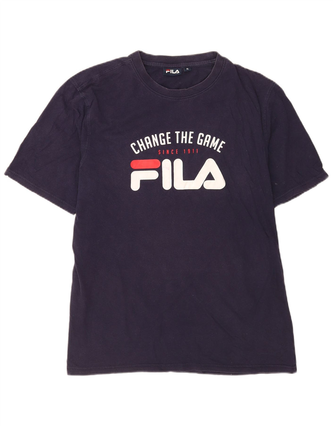 Fila Herre grafisk T-shirt top XL marineblå bomuld