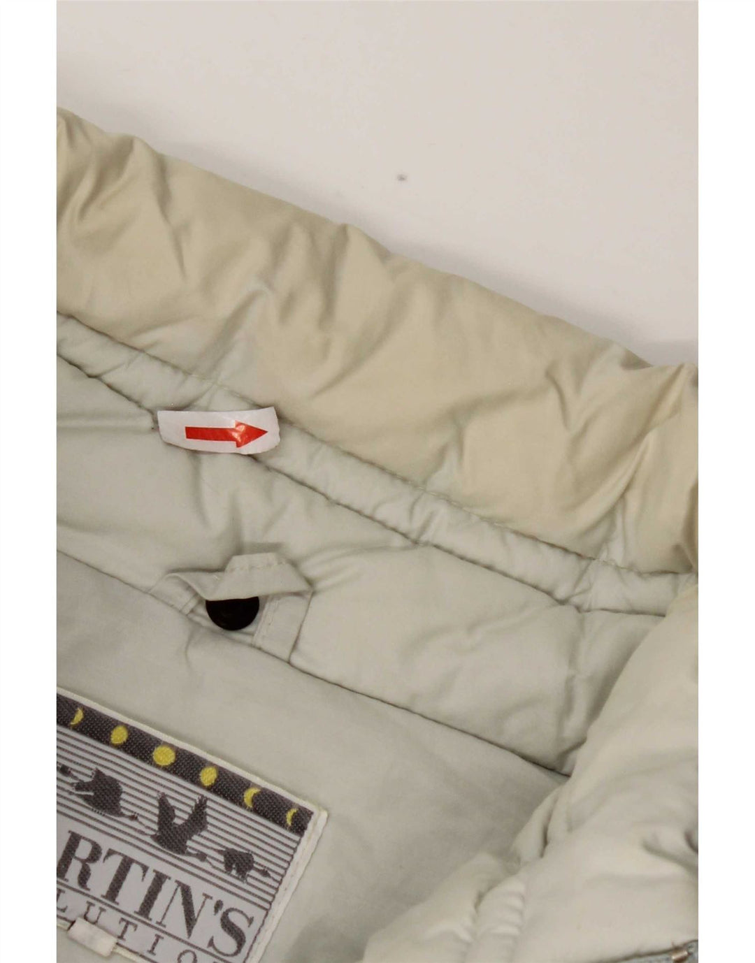 Martins polstret herrejakke UK 42 XL Hvid bomuld