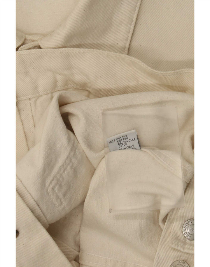 Vintage Dame denimjakke UK 20 2XL Off White Bomuld