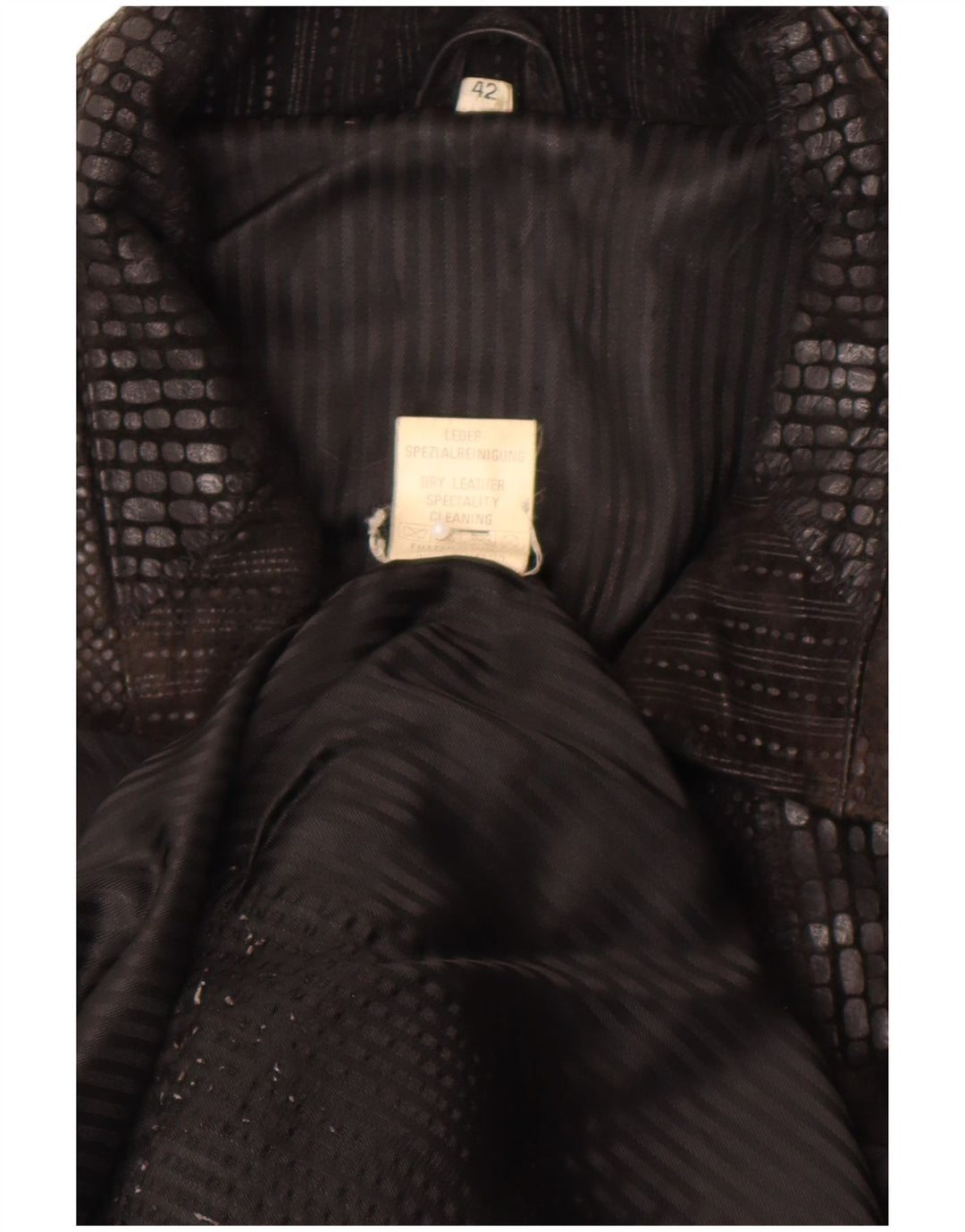 Vintage oversized ruskindsfrakke til kvinder IT 42 medium brunt læder