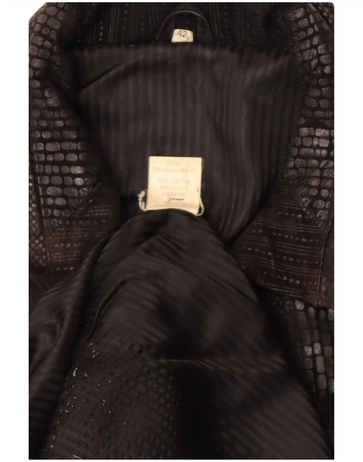 Vintage oversized ruskindsfrakke til kvinder IT 42 medium brunt læder