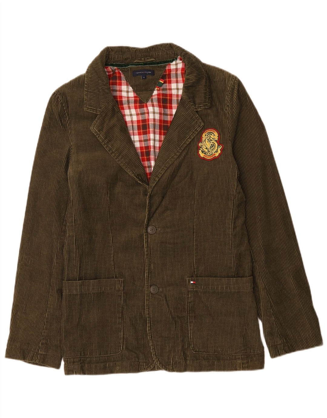 Tommy Hilfiger Boys 2-knaps Corduroy blazerjakke 15-16 år Khaki