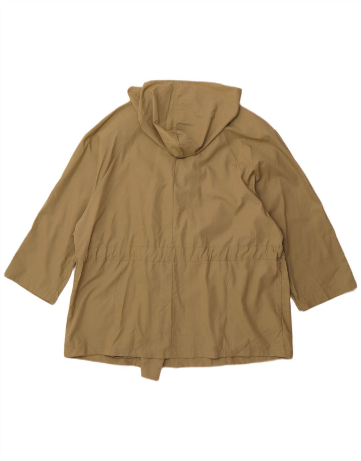 LE FULL Dame Oversized Hooded Double Breasted Frakke UK 14 Medium Khaki