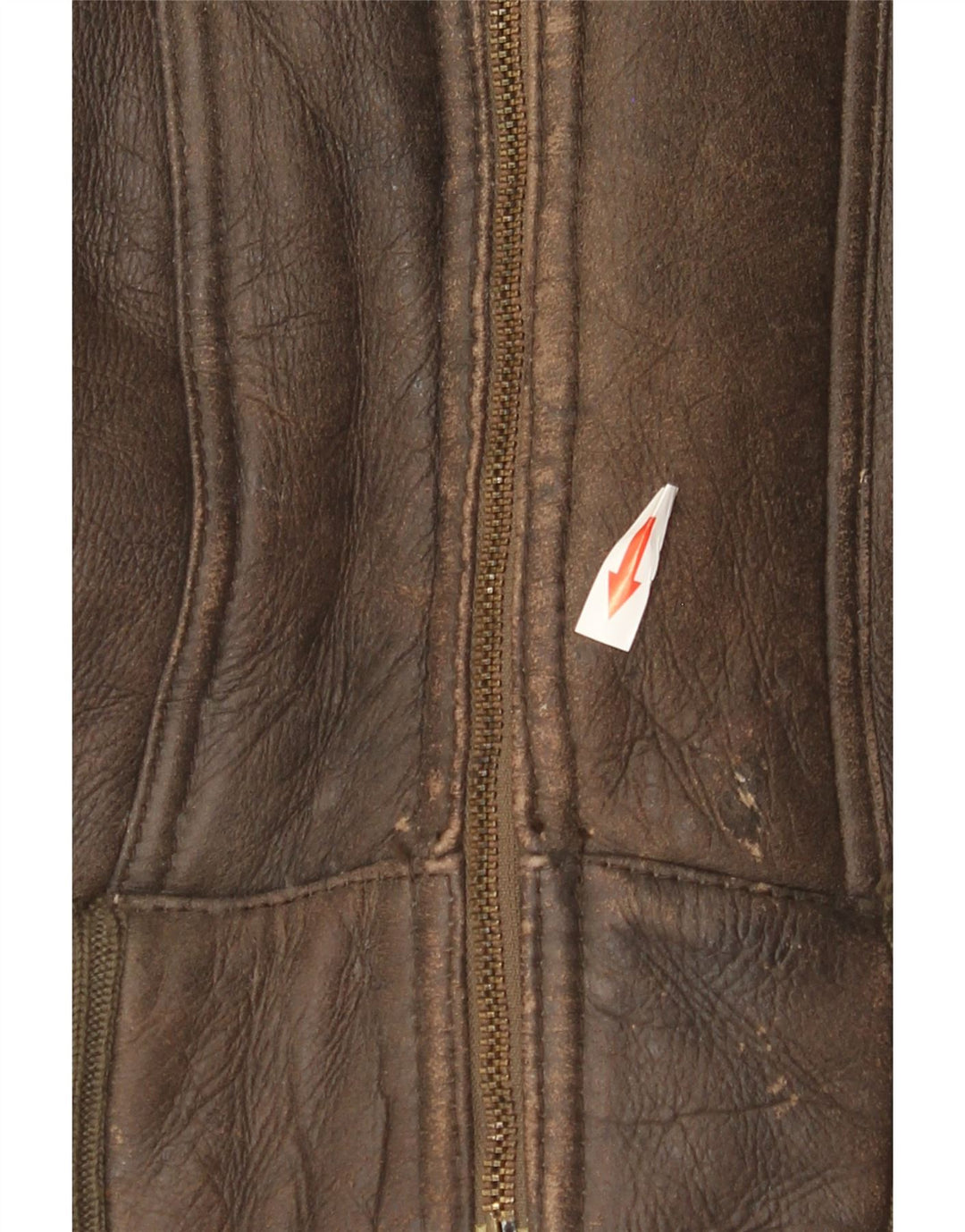 Vintage Herre Bomber Shearling Jacket UK 36 Small Brown