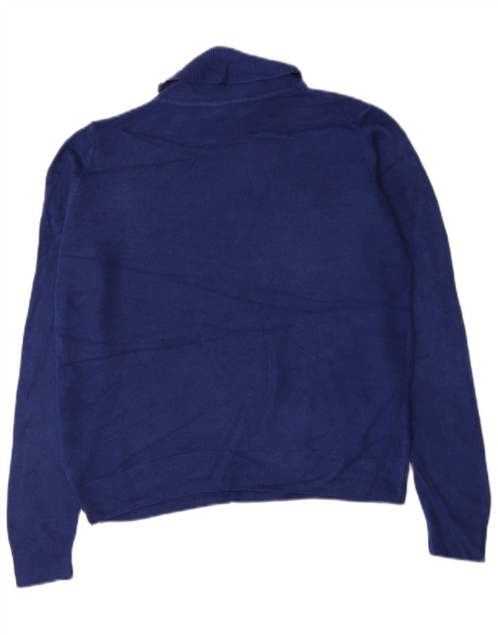 Marks & Spencer Dame Rullehals sweater UK 12 Medium Navy Blue