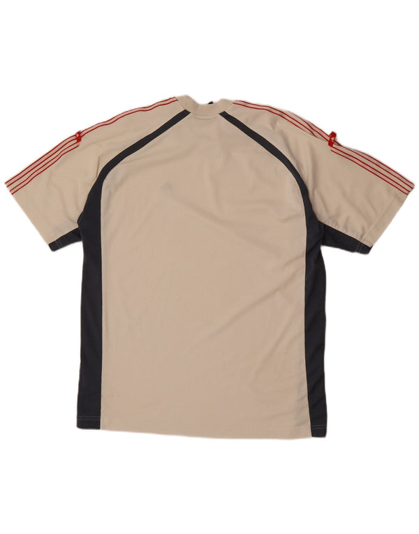 Adidas Herre T-Shirt Top Medium Beige Colourblock Polyester