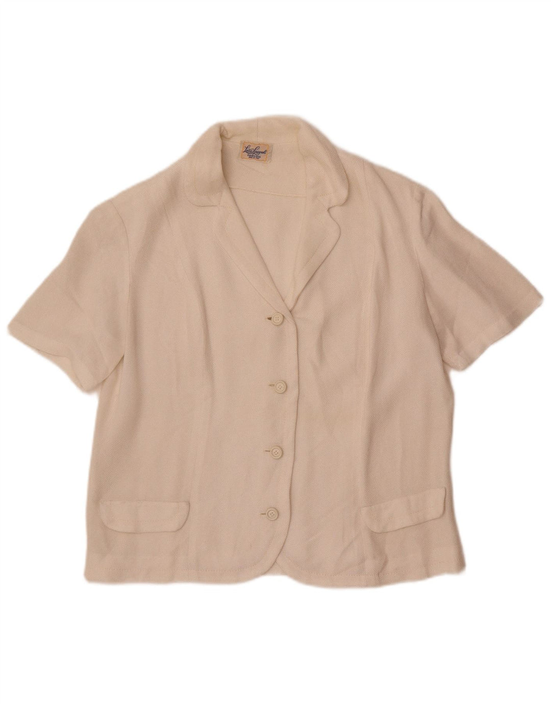 Luisa Spagnoli Kortærmet skjortebluse til kvinder UK 14 Medium White