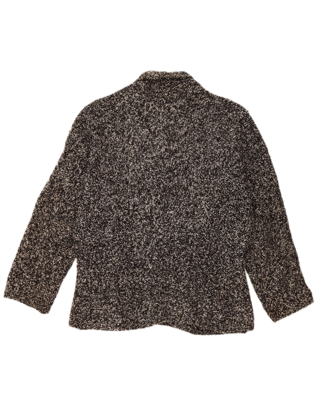 MARKS & SPENCER Dame cardigan sweater UK 12 Medium Black Flecked Acryl