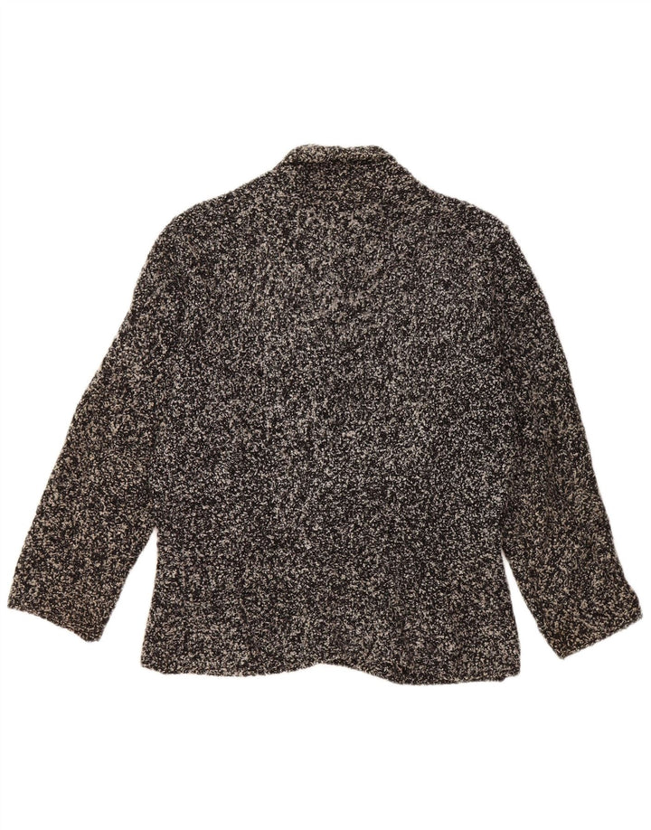 MARKS & SPENCER Dame cardigan sweater UK 12 Medium Black Flecked Acryl