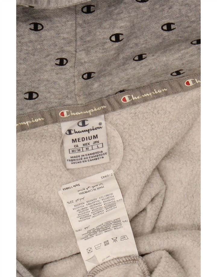CHAMPION Dame hættetrøje Sweater UK 12 Medium Grey Flecked Bomuld