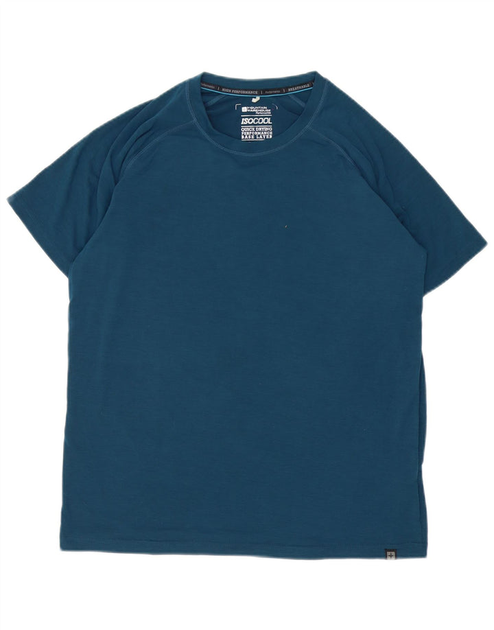 Mountain Warehouse Herre T-Shirt Top Lille Blå Polyester