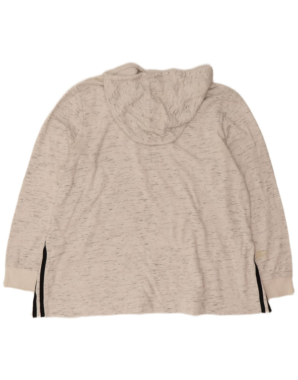 Adidas grafisk hættetrøje til damer UK 20/22 XL Off White Flecked Sports