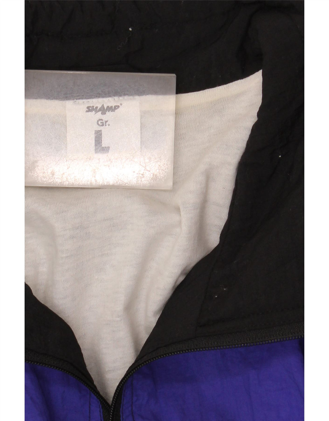 Shamp Herre træningsdragt Topjakke Stor Sort Colourblock Polyamid