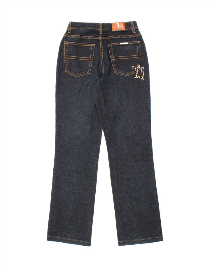 TRUSSARDI Womens Bootcut Jeans W25 L28 Navy Blue Cotton Vintage Trussardi and Second-Hand Trussardi from Messina Hembry 