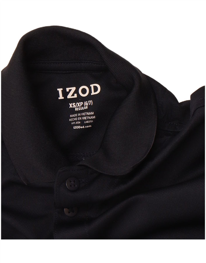 IZOD Boys Polo Shirt 6-7 Years XS Navy Blue Polyester
