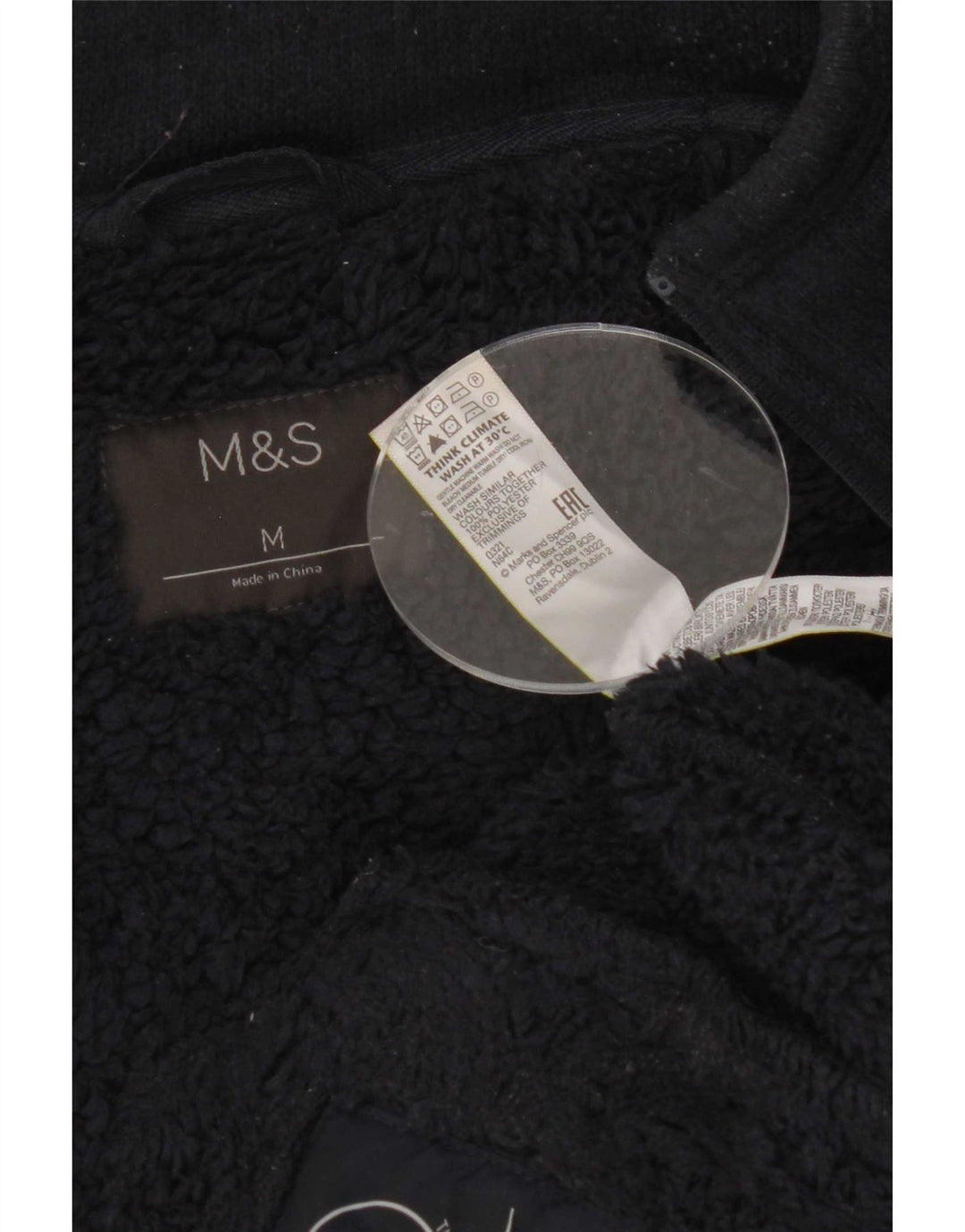 Marks & Spencer Herre Sherpa træningsdragt Topjakke Medium Marineblå Polyester