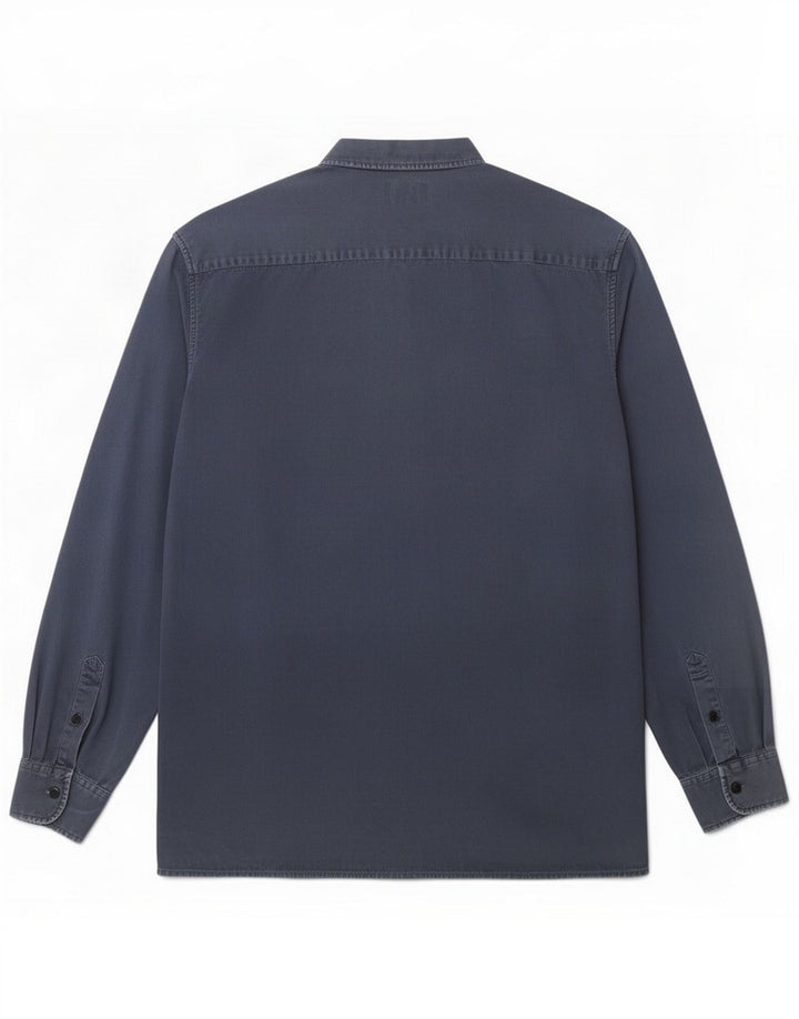 Schott Herreskjorte Large Blue Cotton