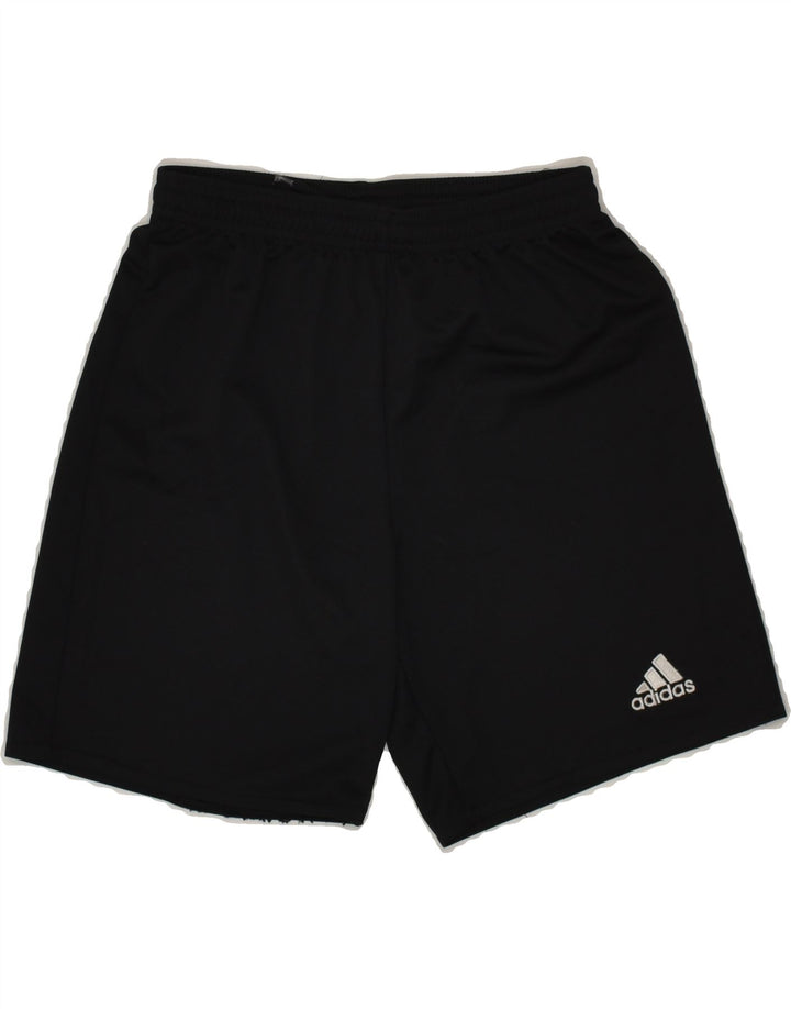 ADIDAS Boys Climalite Sport Shorts 11-12 Years Black Polyester | Vintage Adidas | Thrift | Second-Hand Adidas | Used Clothing | Messina Hembry 