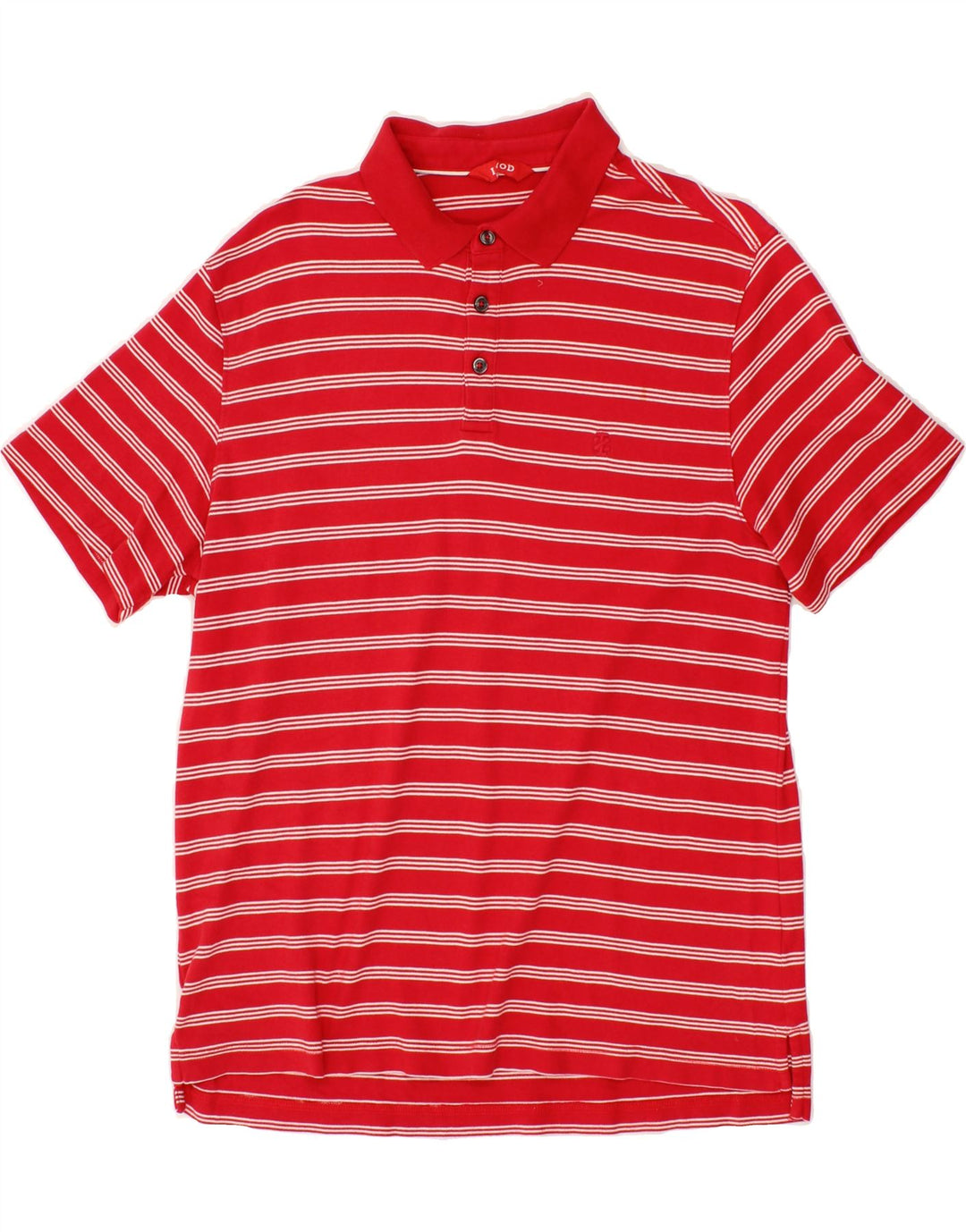 IZOD Mens Polo Shirt Medium Red Striped Vintage Izod and Second-Hand Izod from Messina Hembry 