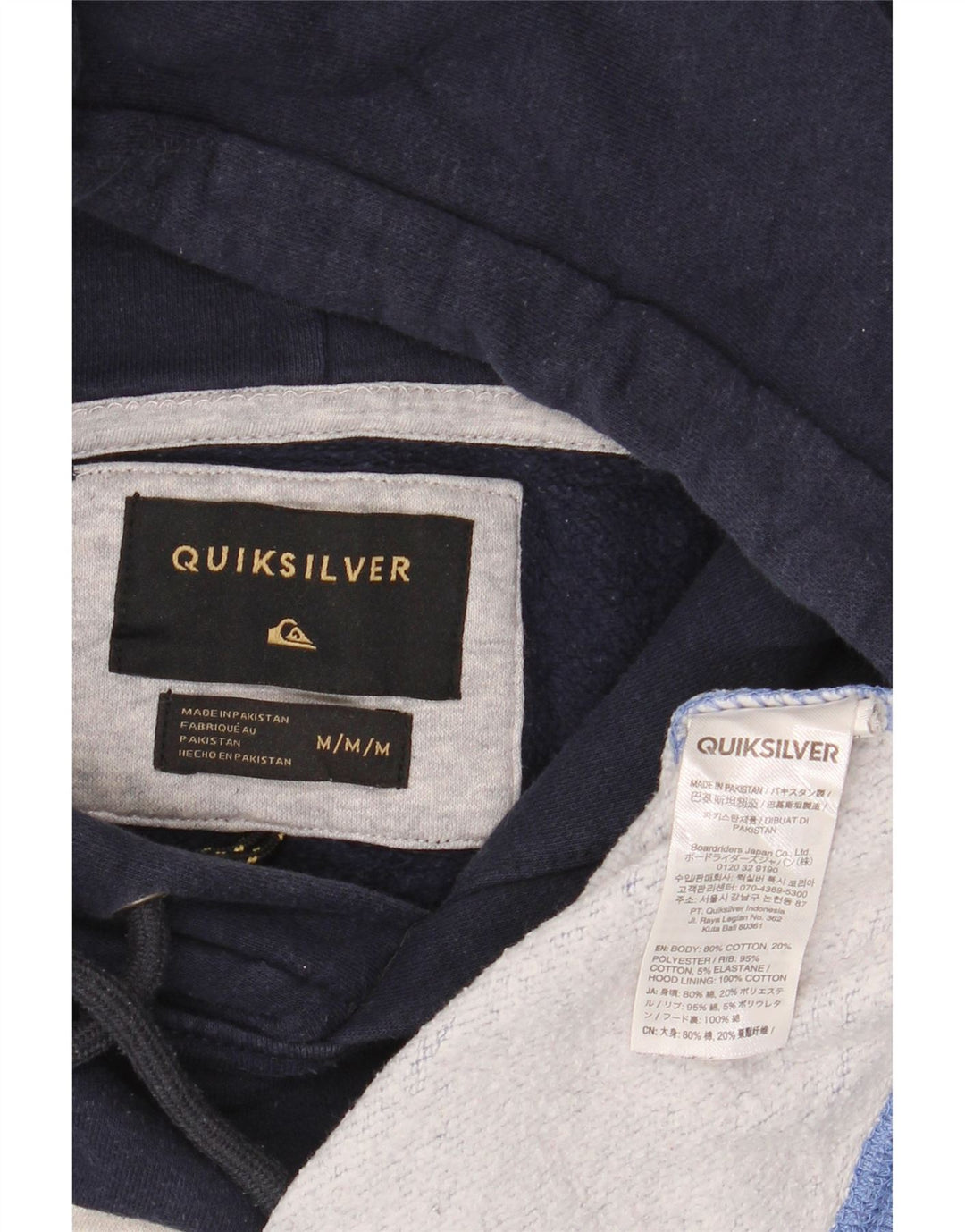 Quiksilver Herre grafisk hættetrøje Jumper Medium Flerfarvet Colourblock