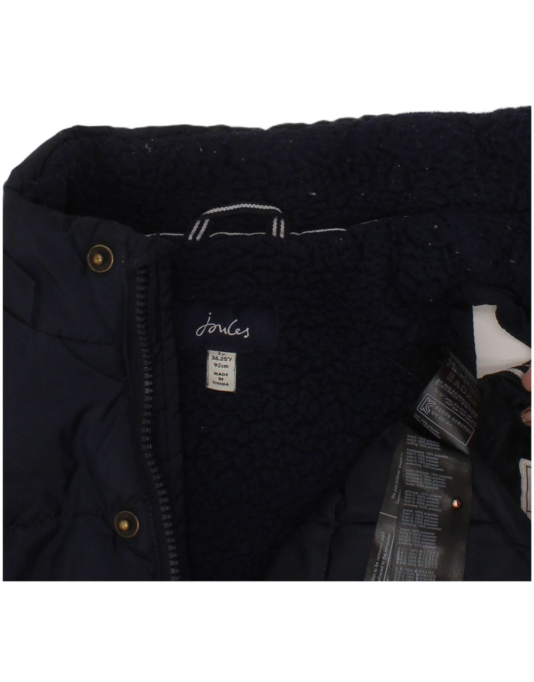 JOULES Baby Boys Polstret Gilet 18-24 måneder Navy Blue Polyester