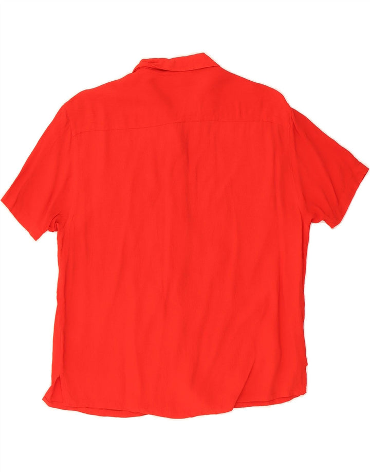 SEIDENSTICKER Womens Short Sleeve Shirt Blouse EU 38 Medium Red Viscose Vintage Seidensticker and Second-Hand Seidensticker from Messina Hembry 